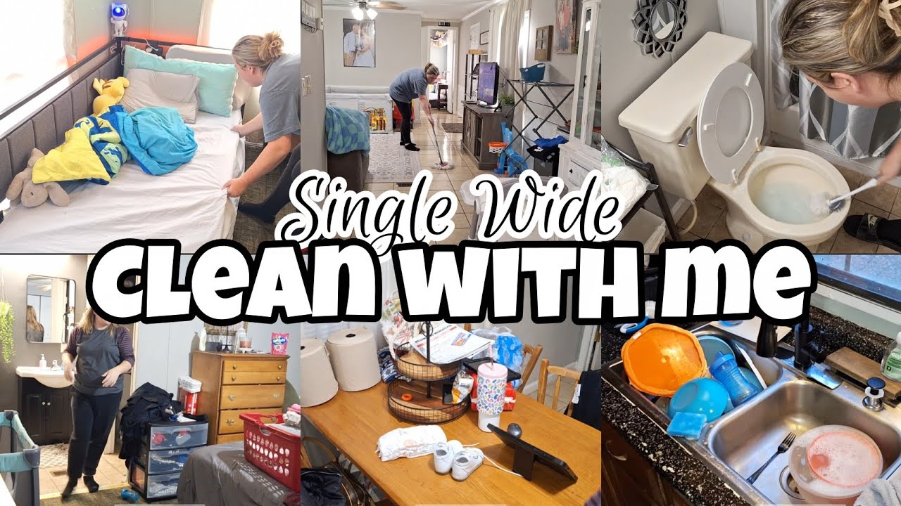 WHOLE HOUSE CLEAN WITH ME 🧼 | SINGLE WIDE HOME RESET | CLEANING MOTIVATION