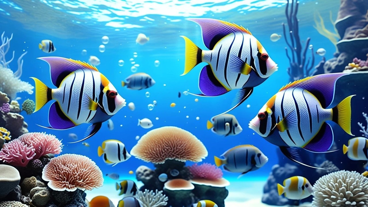 Ambient Aquarium View 🐠 Slow Jellyfish & Calm Ocean Life