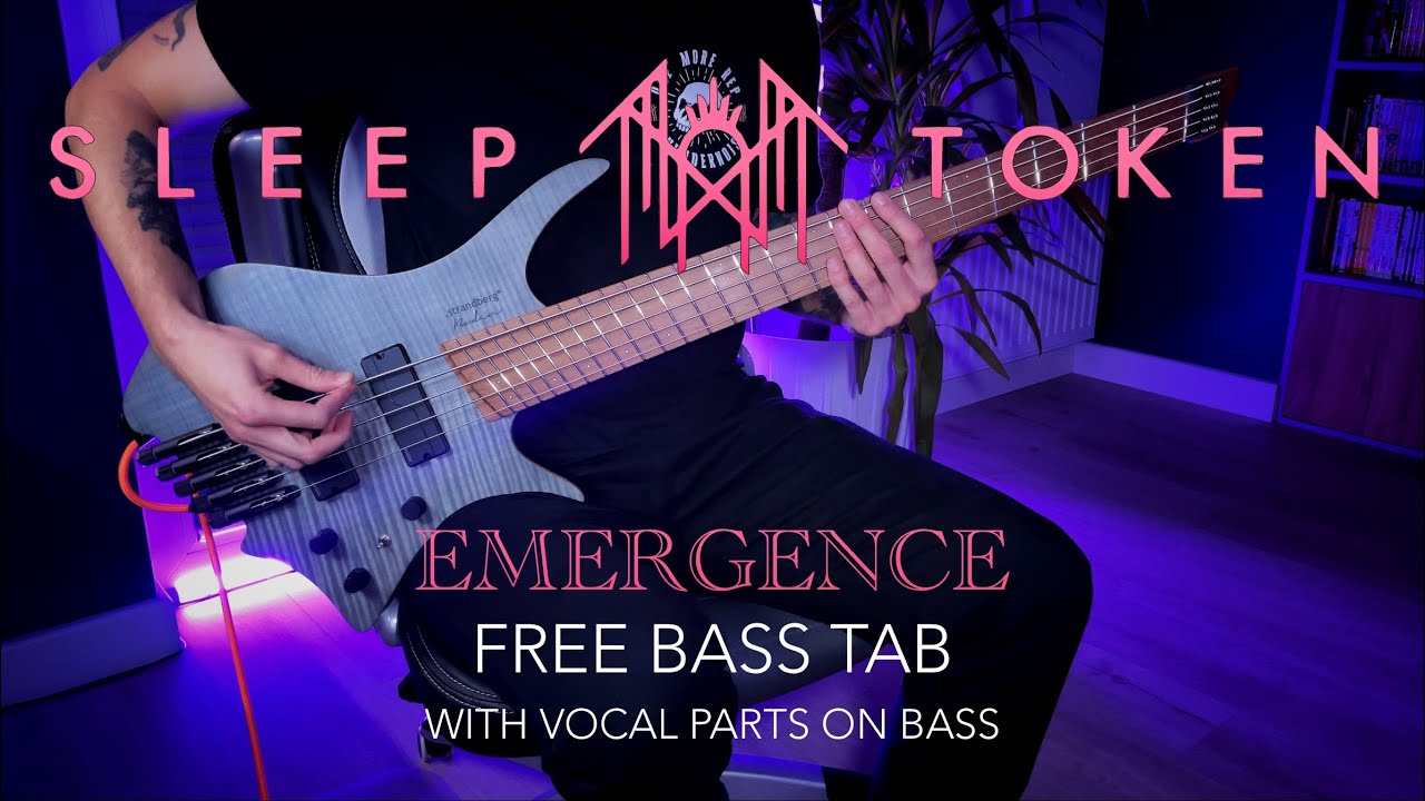 Sleep Token - EMERGENCE [ bass cover / free bass tab / strandberg boden / hotone ampero II stage ]