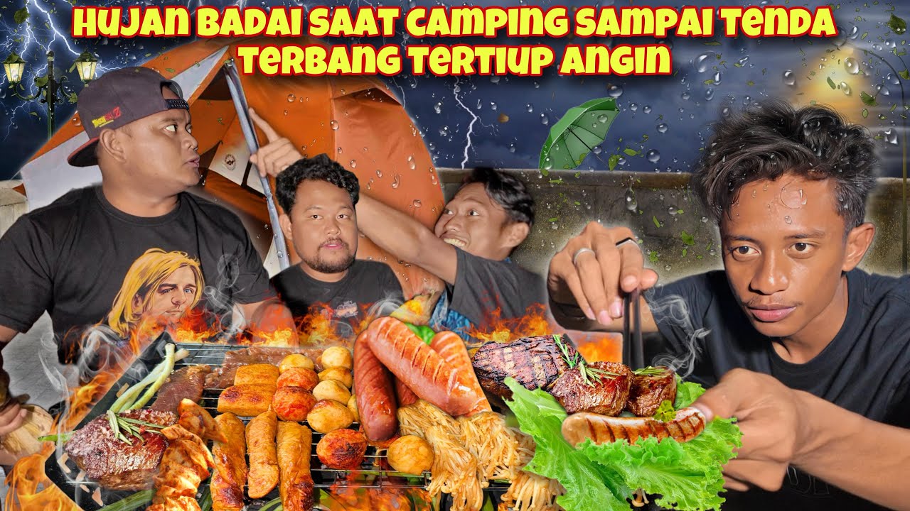 SERUNYA CAMPING HUJAN BADAI DI ATAS GEDUNG TERTINGGI SAMPAI PAGI GAK BERHENTI