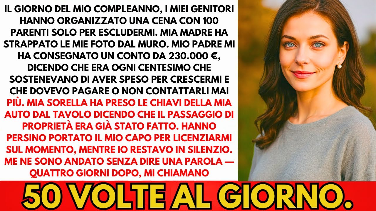 Al Mio Compleanno, I Miei Hanno Invitato 100 Parenti Solo Per Ripudiarmi In Pubblico...