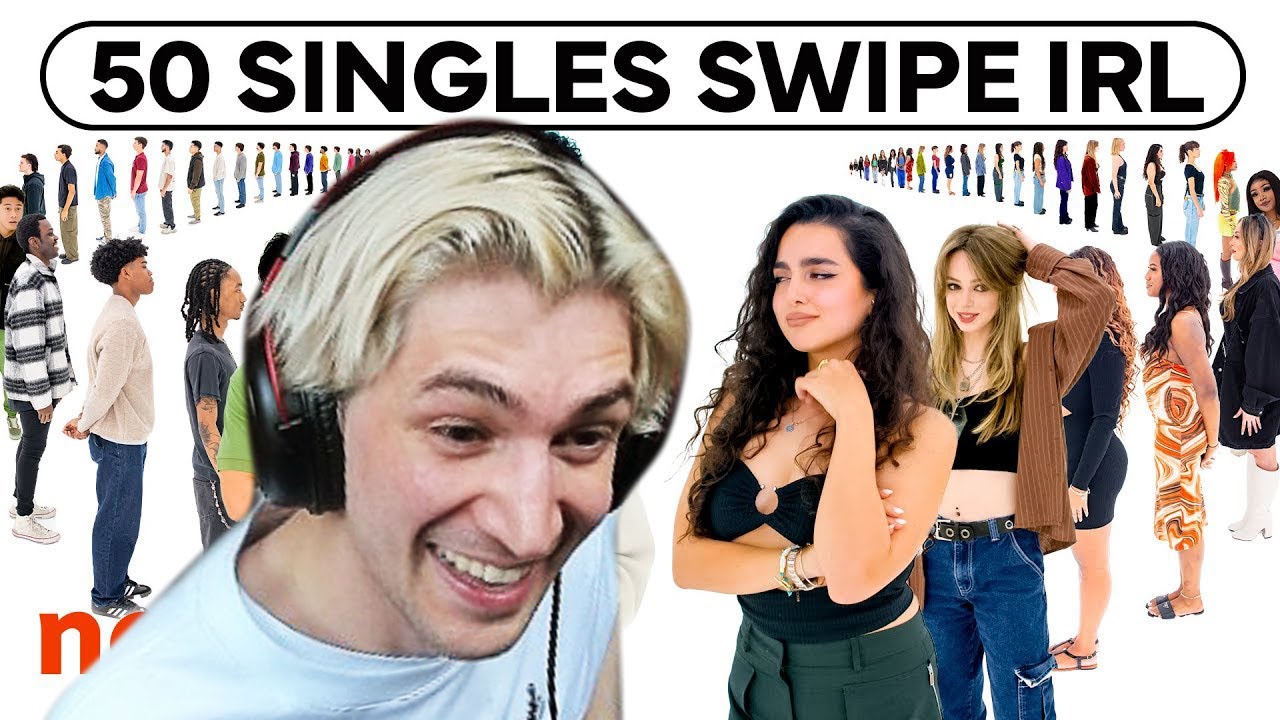 50 strangers swipe on each other | xQc Reacts