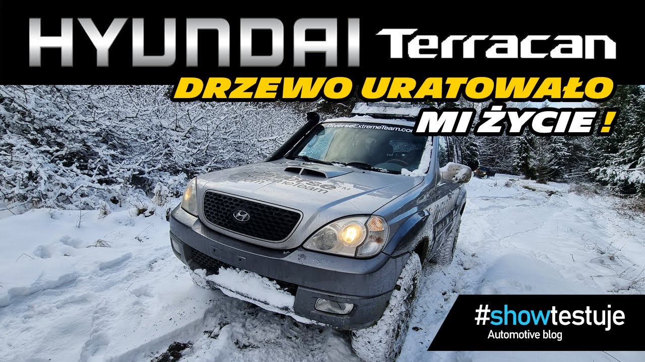 Hyundai Terracan 4WD - zimowy offroad - drzewo uratowało mi życie - ku przestrodze! [ #showtestuje ]