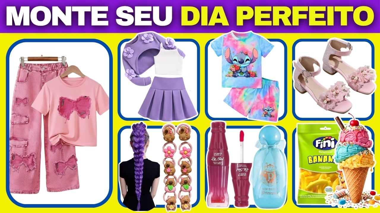 🌸 MONTE SEU DIA PERFEITO! ✨ Quiz Interativo de Escolhas + Perguntas Desafio 💖