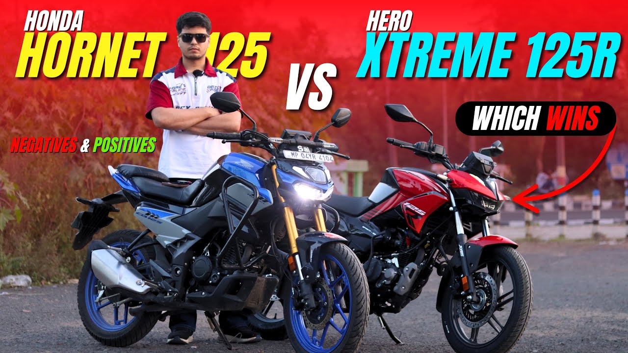 Honda Hornet 125 против Hero Xtreme 125R 2026 года | Лучший 125-кубовый мотоцикл в Индии? Пробег,...