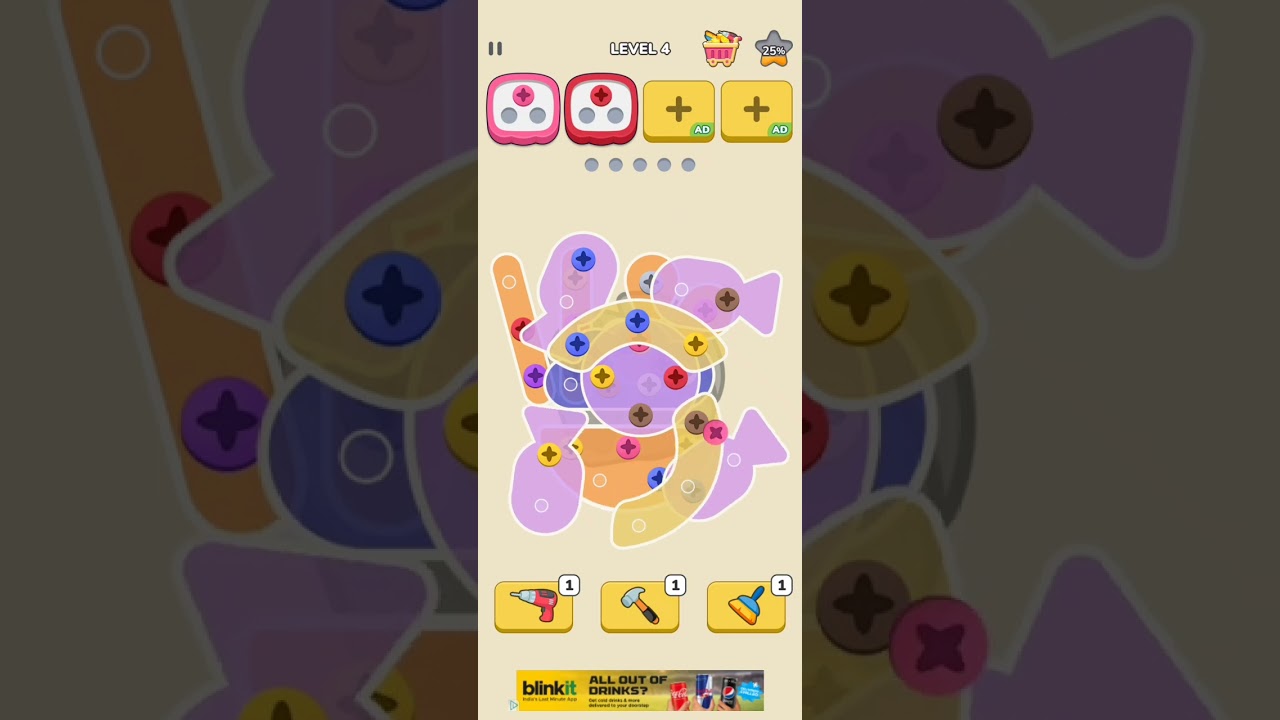 Unscrew new game for enjoy 😃😃😃😃😃🔨😃😃🥰🤩