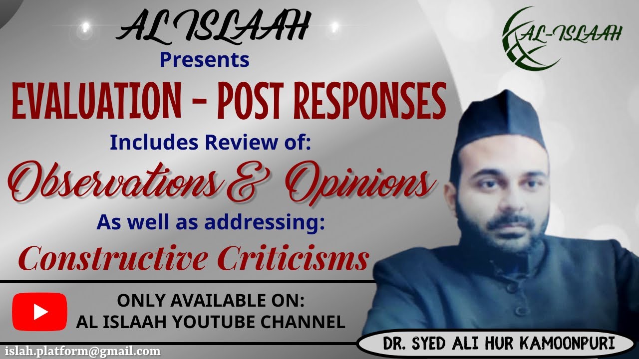 Our Advice for Reforms at the Madressa Level | Dr. Syed Ali Hur Kamoonpuri