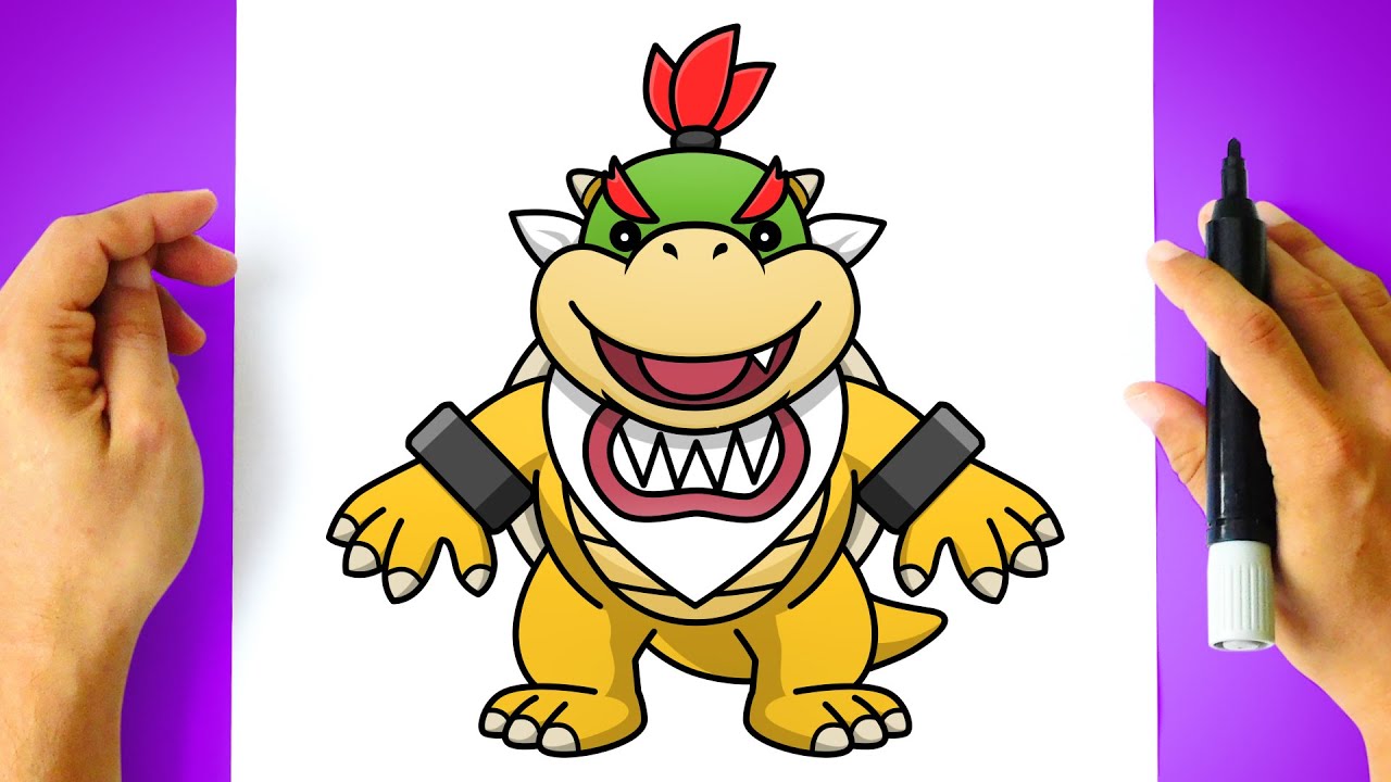 How to DRAW BOWSER JR. - Super Mario Bros