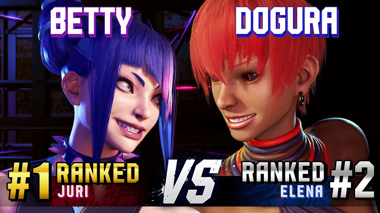 SF6 ▰ BETTY (#1 Ranked Juri) vs DOGURA (#2 Ranked Elena) ▰ High Level Gameplay