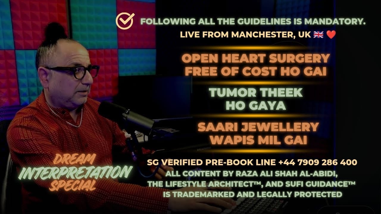 Sufi Guidance Free Clinic | Podcast No: 1223 | Raza Ali Shah Al-Abidi The Lifestyle Architect™