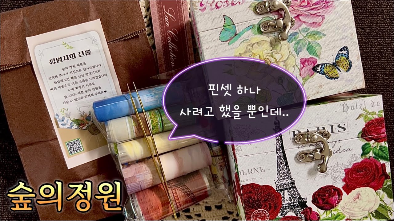 [다꾸아이]핀셋 하나 사려다가 보관함까지 겟🤣|#숲의정원|#하울영상 #journaling #journalwithme #scrapbooking #다꾸asmr #다꾸