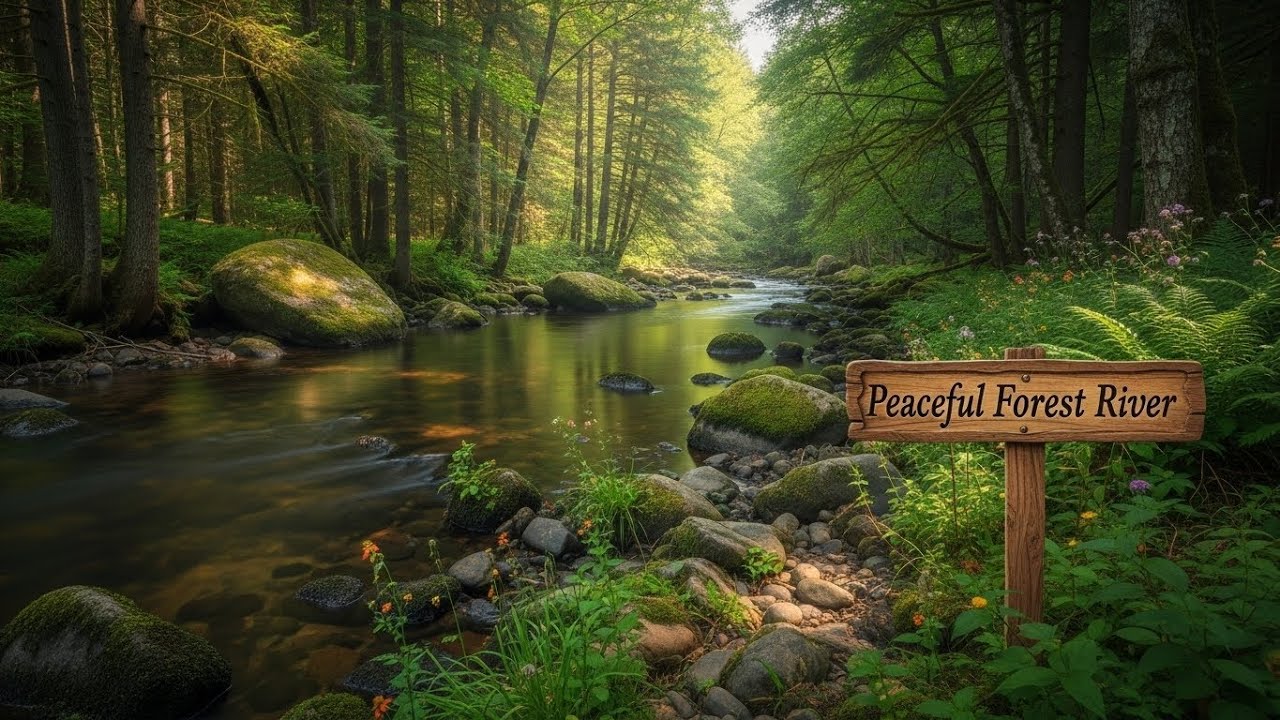 Tranquil River Ambience 🌊 Soothing Water Flow for Meditation and Calm Mind #1484