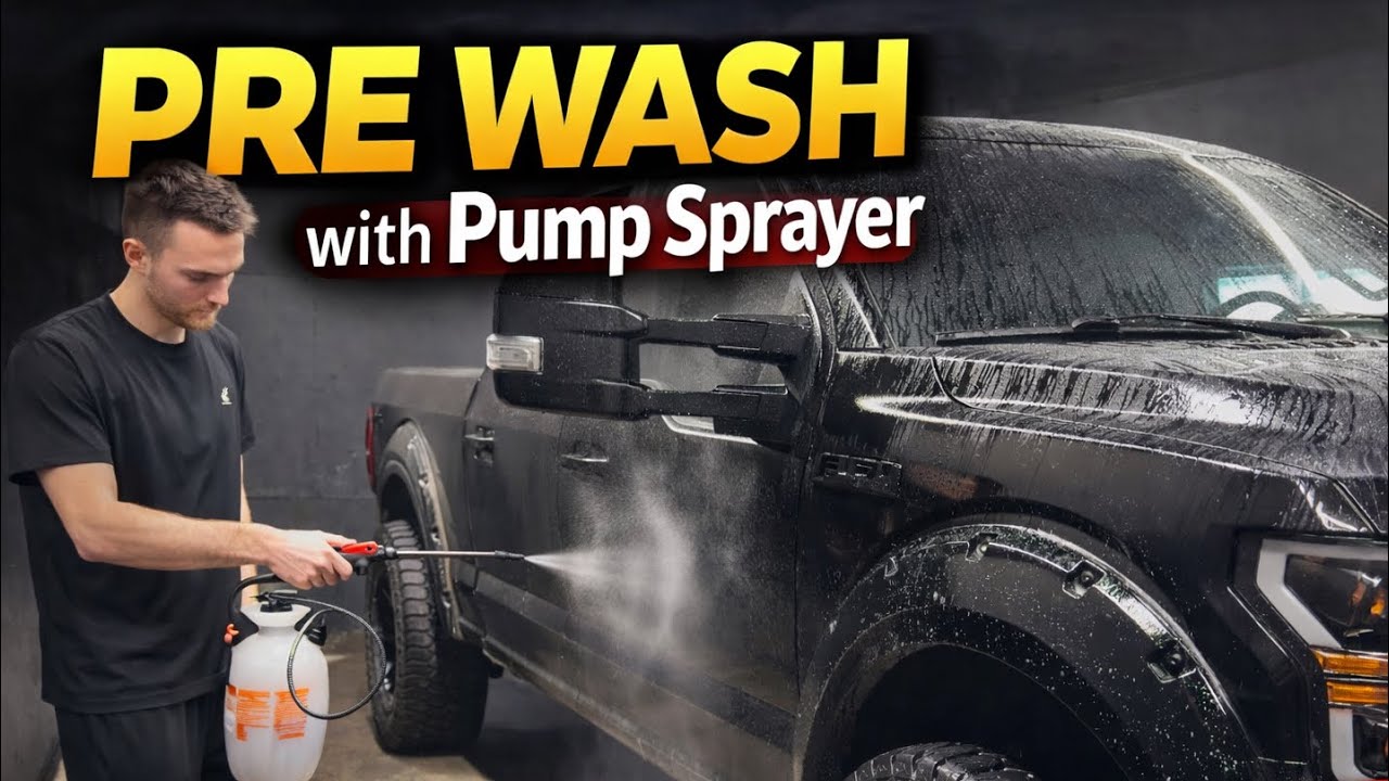 Pre-wash with Pump Pressure Sprayer a Very Dirty F150 Truck