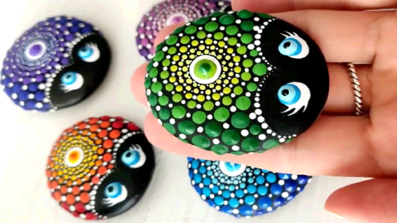 Ladybug Painted Rocks EASY Step by Step Tutorial