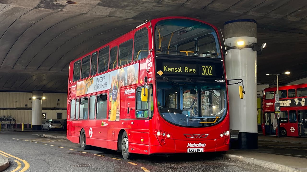 Full Route Visual. Route 302: Mill Hill Broadway - Kensal Rise | Gemini 2 VWH1410 LK62 DWE