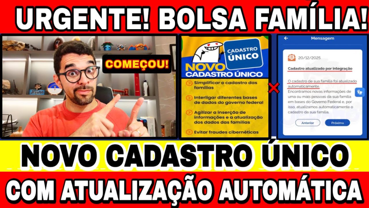 NOVO CADASTRO ÚNICO CHEGOU COM NOVIDADES: ATUALIZAÇÃO AUTOMÁTICA SEM PRECISAR IR AO CRAS 