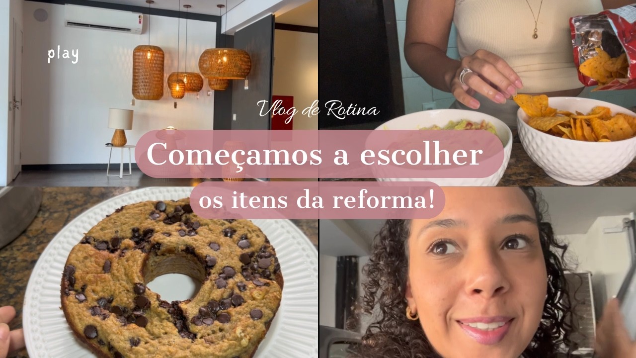 Recebi meus pais em casa com bolo fácil + tour pela loja de luminárias