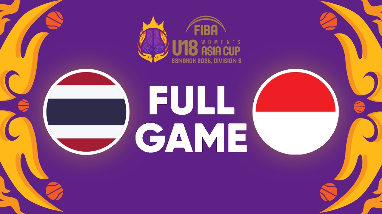 Thailand v Indonesia | Full Basketball Game | FIBA U18 Women's Asia Cup 2026 | Division B
