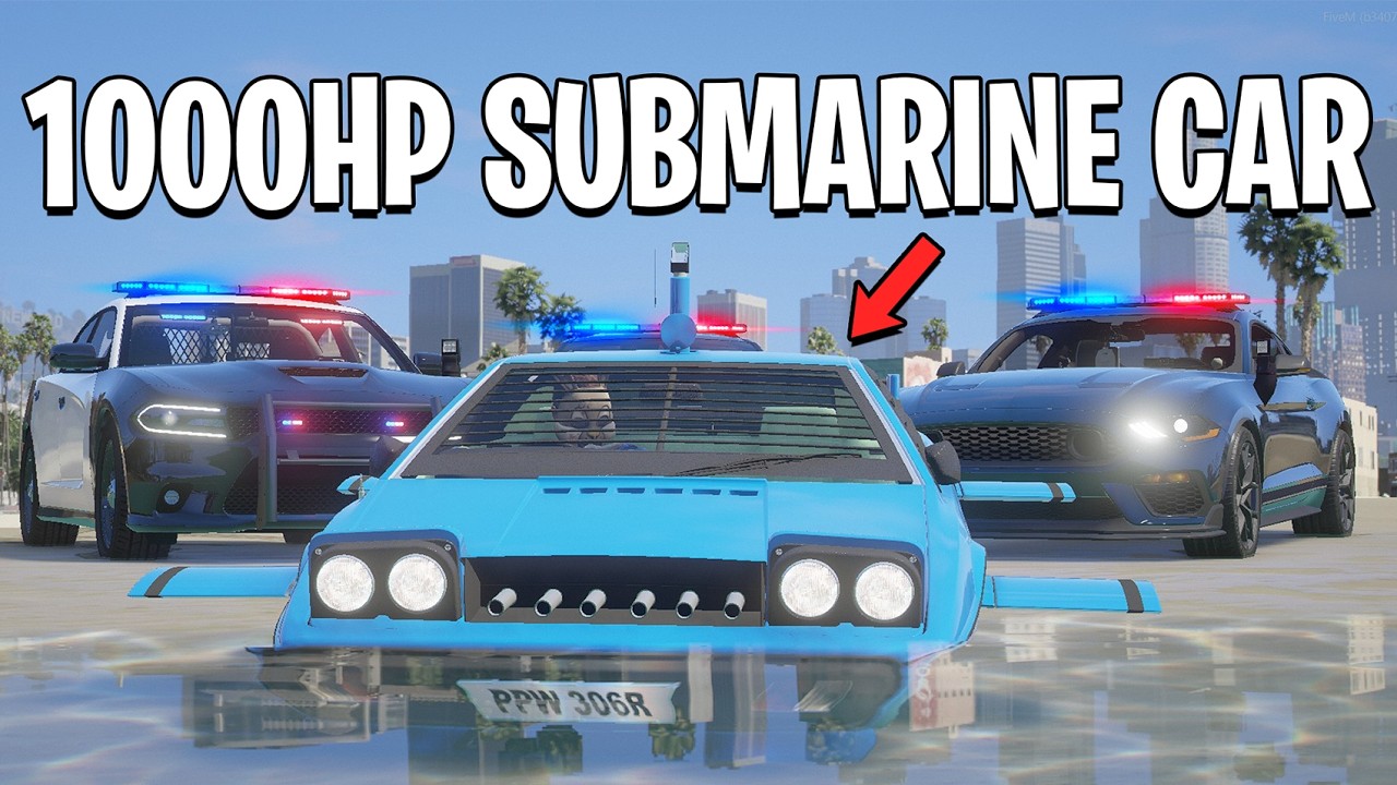 I Became A Getaway Driver In A 1000HP Submarine Car on GTA 5 RP