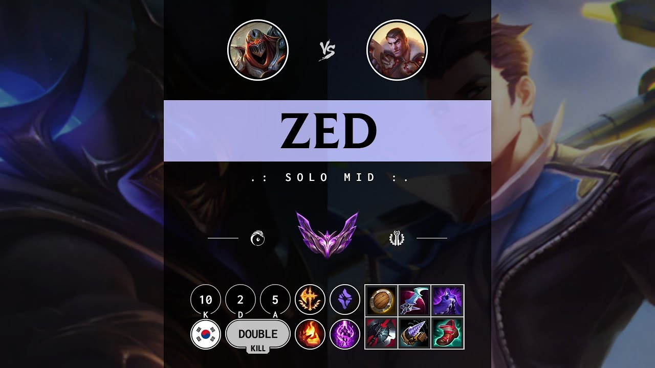 Zed Mid vs Jayce - KR Master Patch 14.10