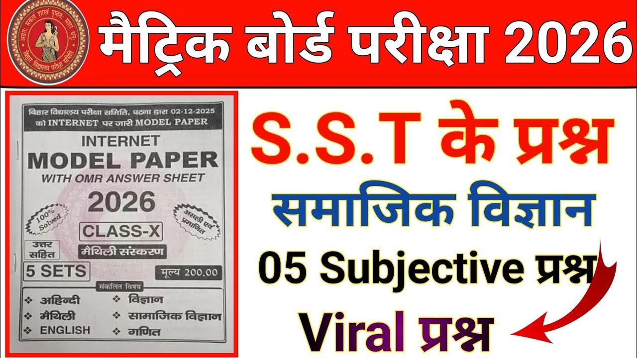 Class 10th Social Science Important Questions || Class 10 Social Science Subjective 2026
