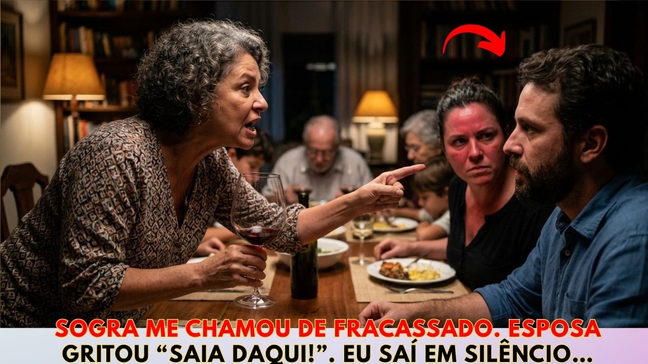 Sogra me humilhou na frente de todos: “Fracassado!”. Minha esposa berrou “SAIA DAQUI!”. Eu obedeci