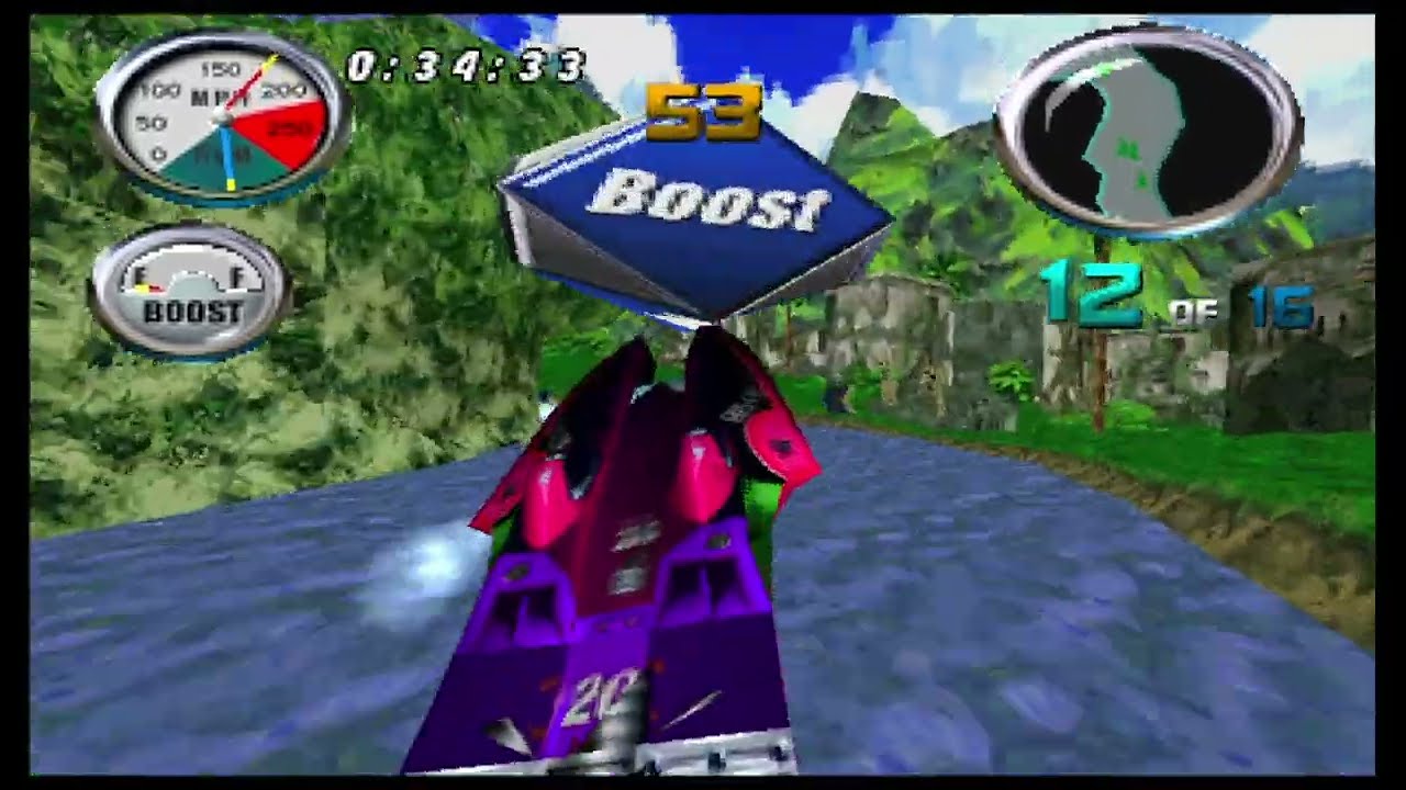 Hydro Thunder PS1 Longplay - Not Bad Arcade Boat Racing Game