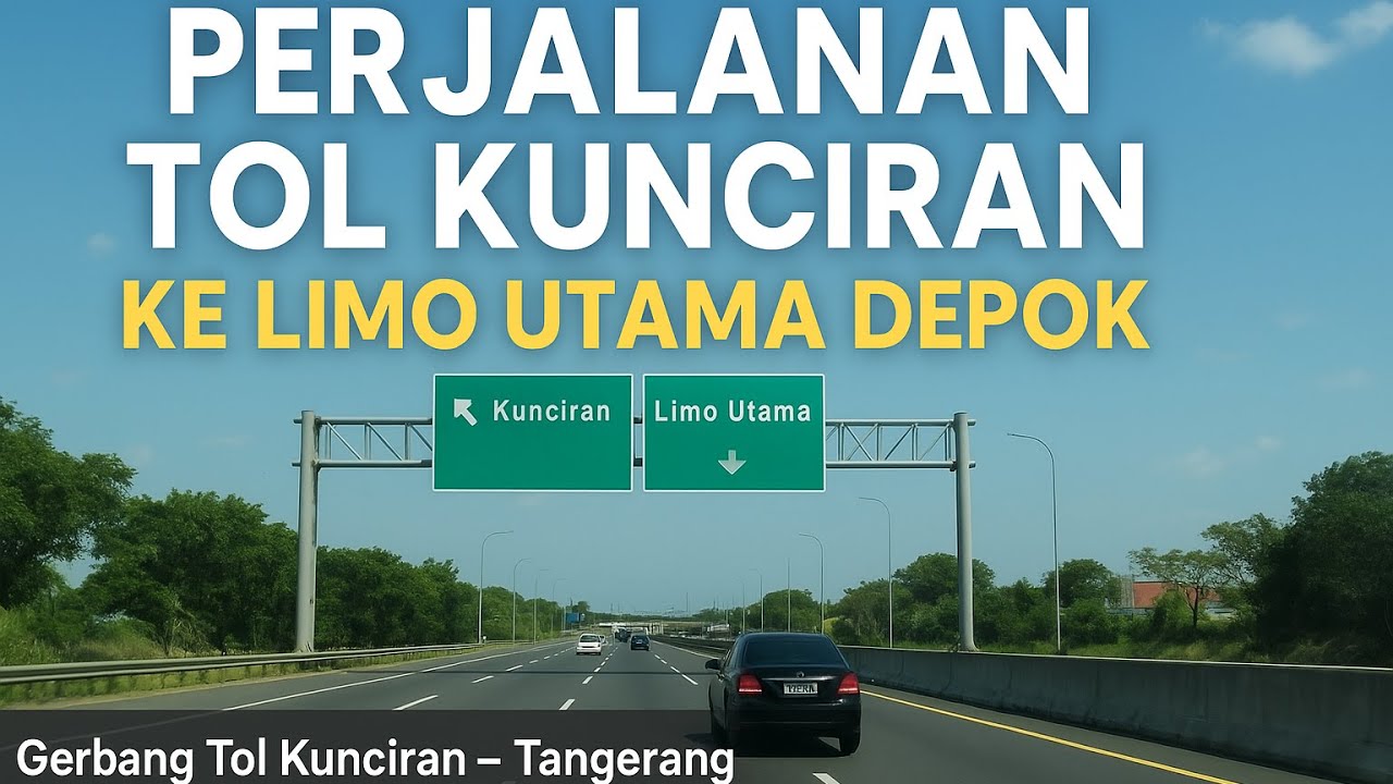 4K Perjalanan Kunciran Tangerang ke Limo Utama Depok | Lewat Tol Kunciran-Serpong & Serpong-Cinere