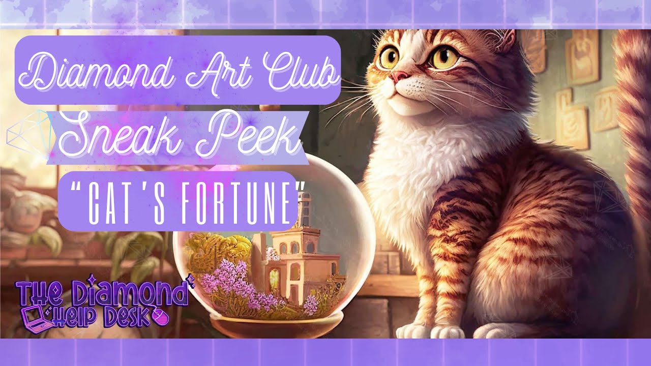 Diamond Art Club Sneak Peek: “Cat’s Fortune” by Auclair Studio