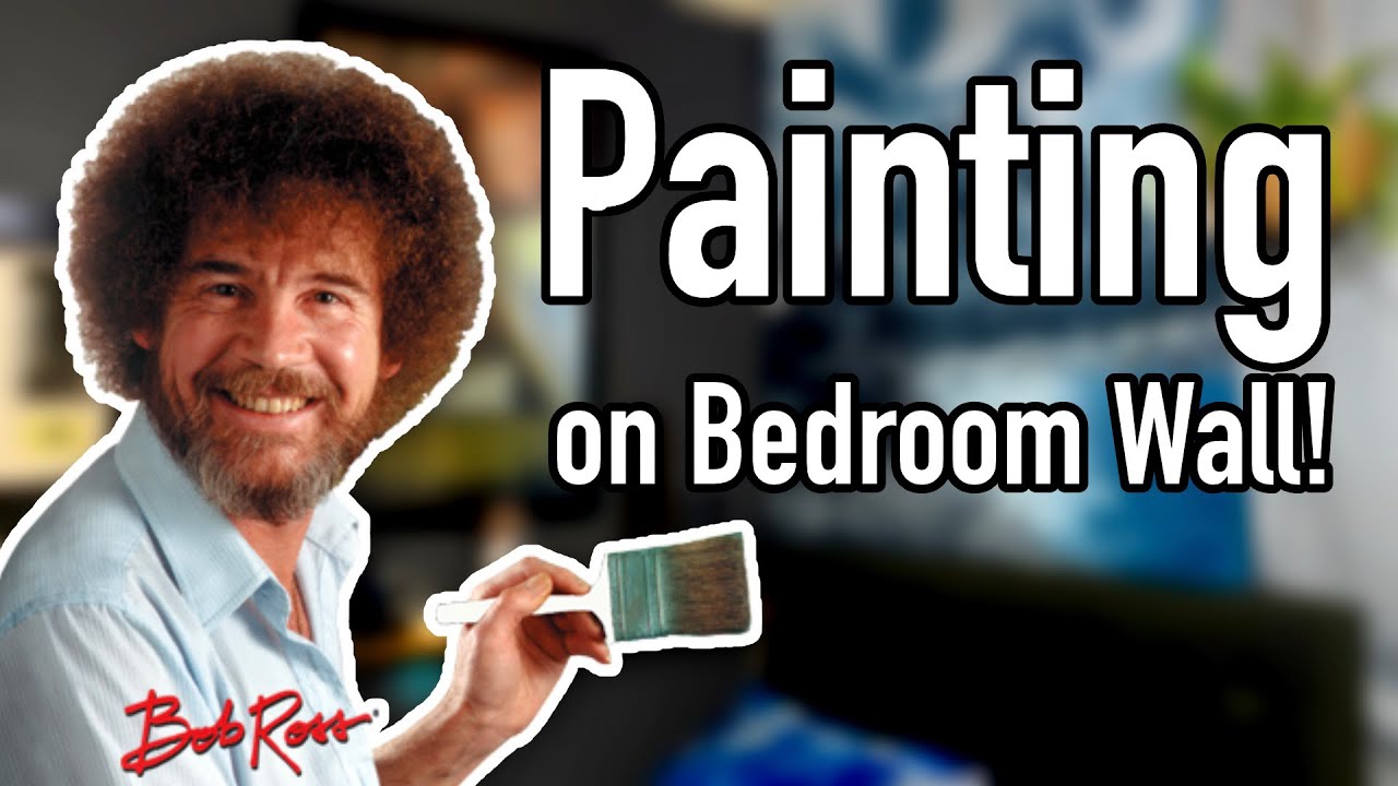 Painting a BOB ROSS LANDSCAPE on a BEDROOM WALL! 🎨