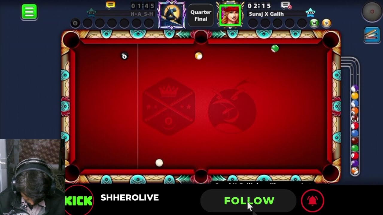 Cheto hack lanat 🤬 hack  - 8 ball pool Live streaming of SH HERO #8ballpool
