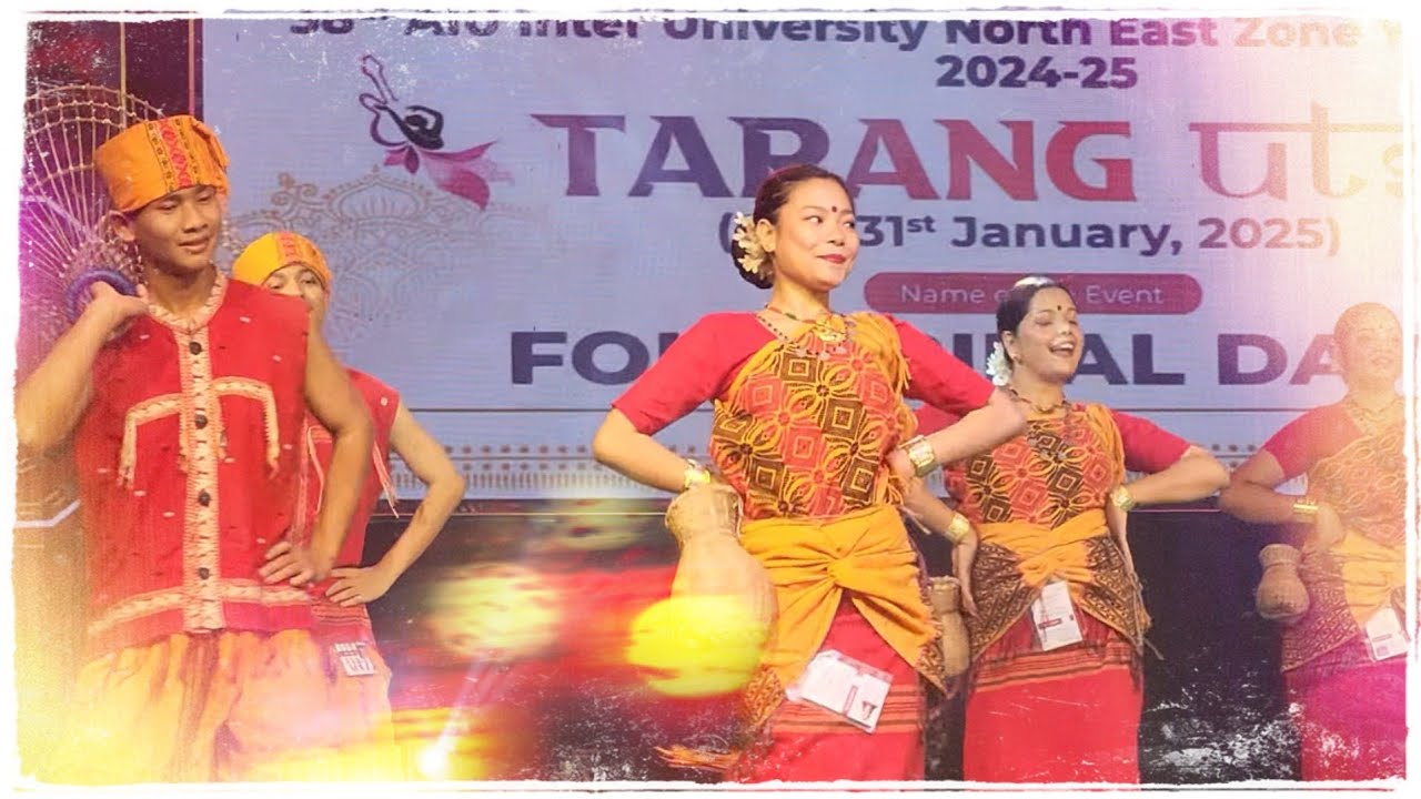 Tiwa Tribal Dance Tauling porota | Tarang Utsav 2k25 | Folk Tribal Dance event🎉😍 | ICFAI UNIVERSITY📍