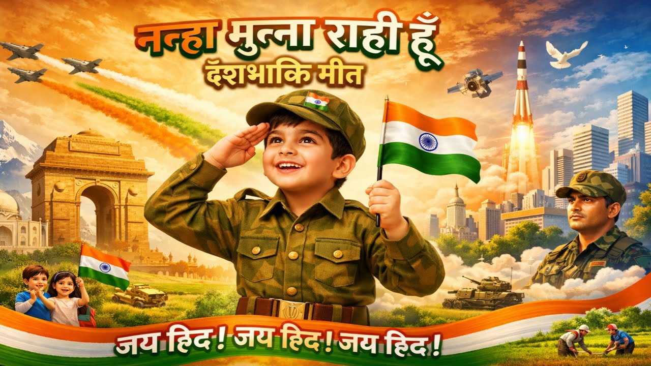 Nanha Munna Rahi Hoon 🇮🇳 | Best Patriotic Song for Kids