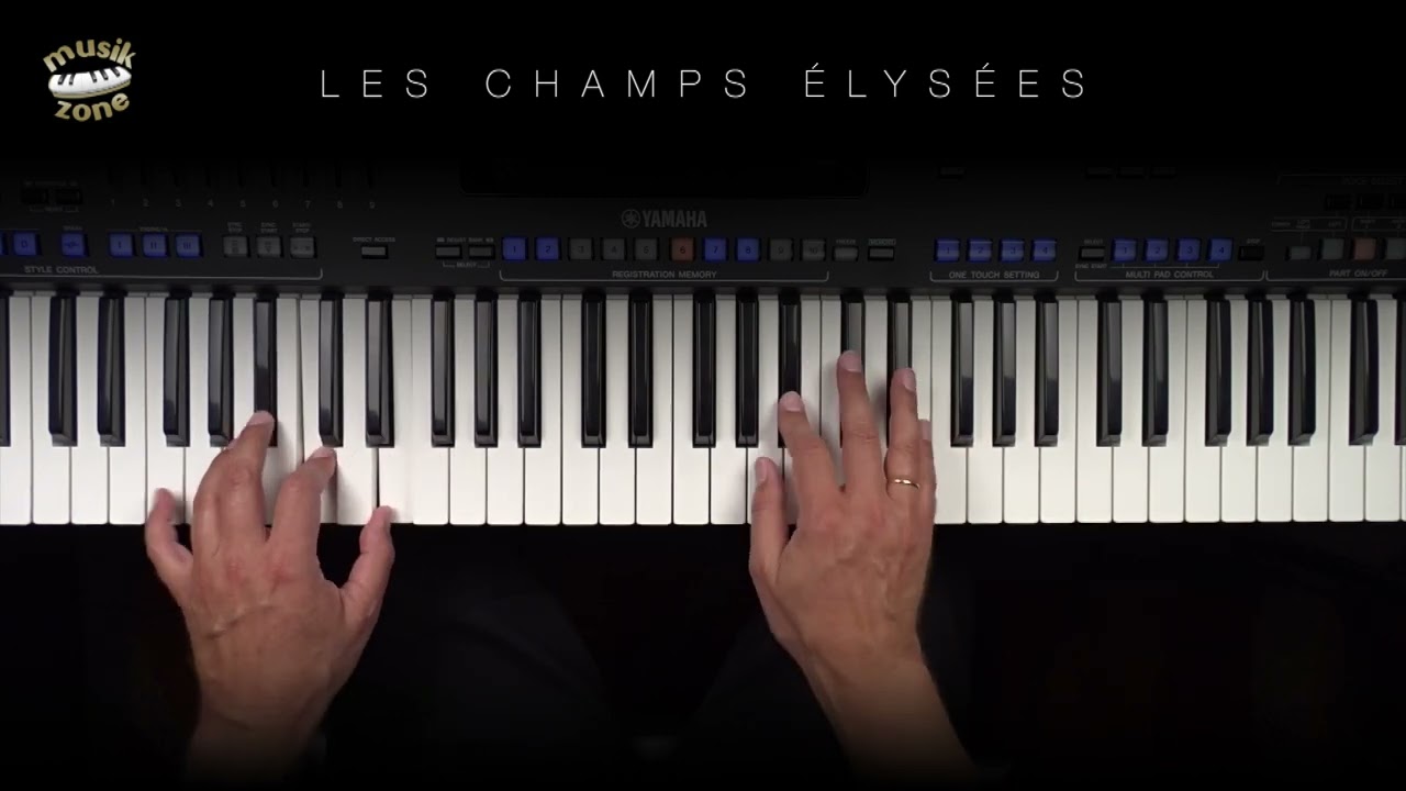 Les Champs Élysées (Joe Dassin) Keyboard Yamaha Genos how to play Tutorial - Musikzone