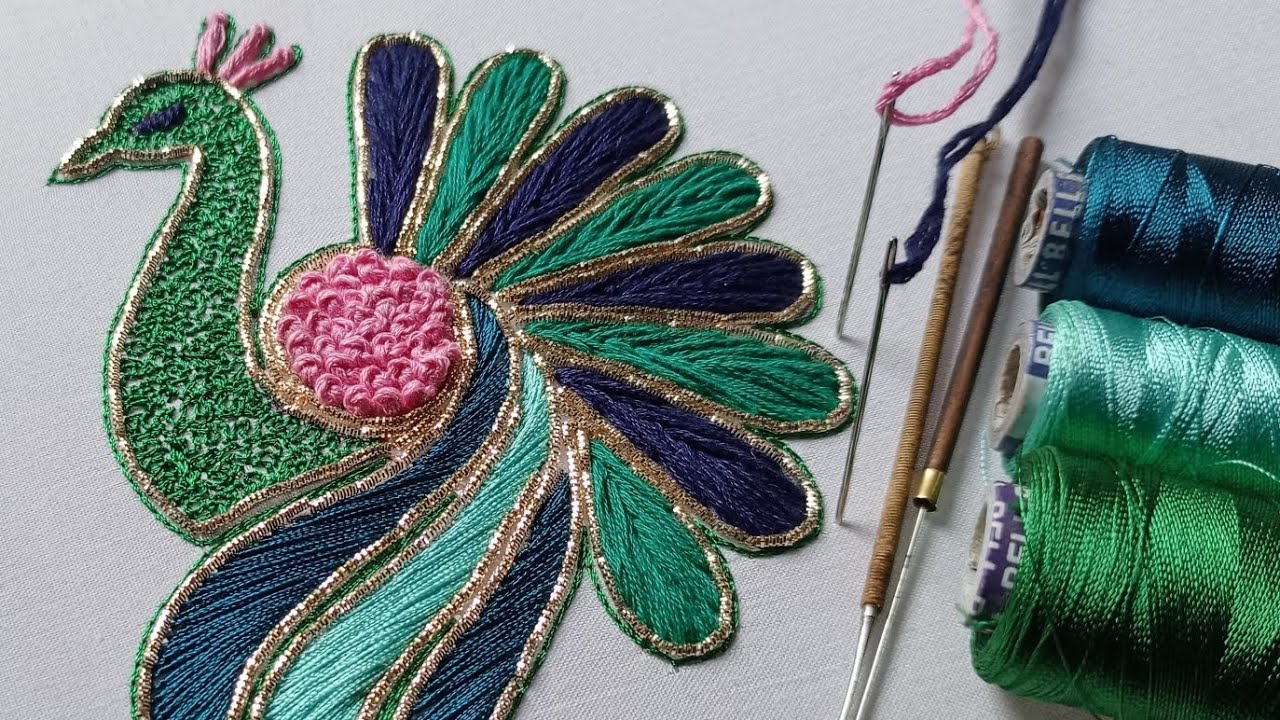 Peacock design for aari work Peacock Designs Images for Hands |Maggam work blouse Designs for hands 