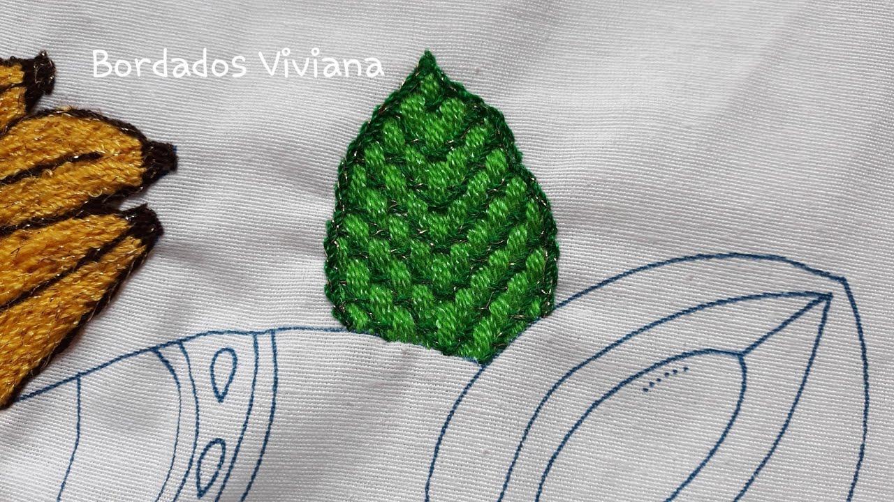 Bordado fantasia HOJA #27 facil y rapida