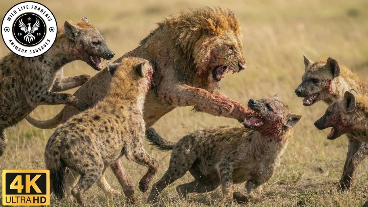 Masai Mara: Les Lions reviennent punir l'arrogance de la meute de hyènes #Documentaireanimalier