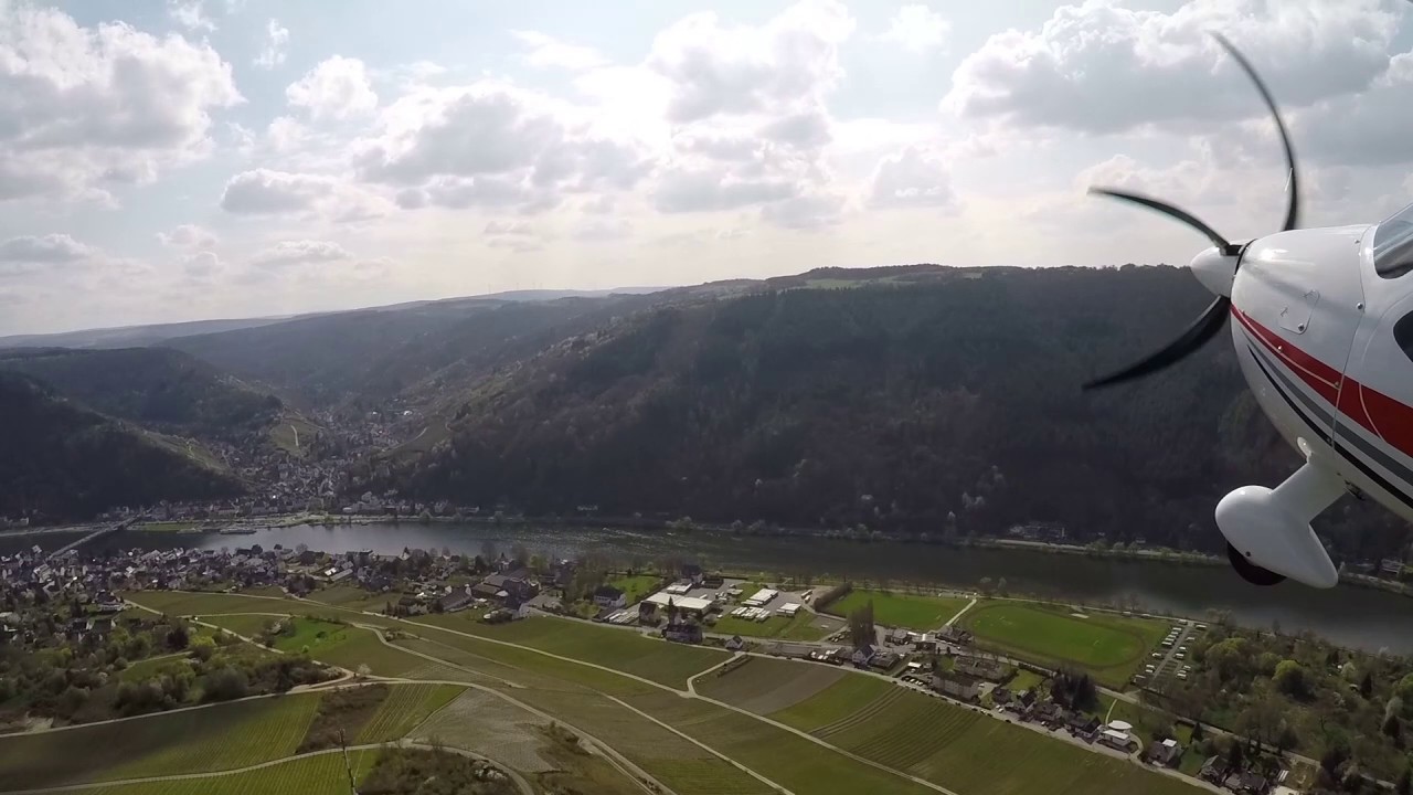 Ultraleicht Flug über den Wolken nach Traben Trarbach April 2017