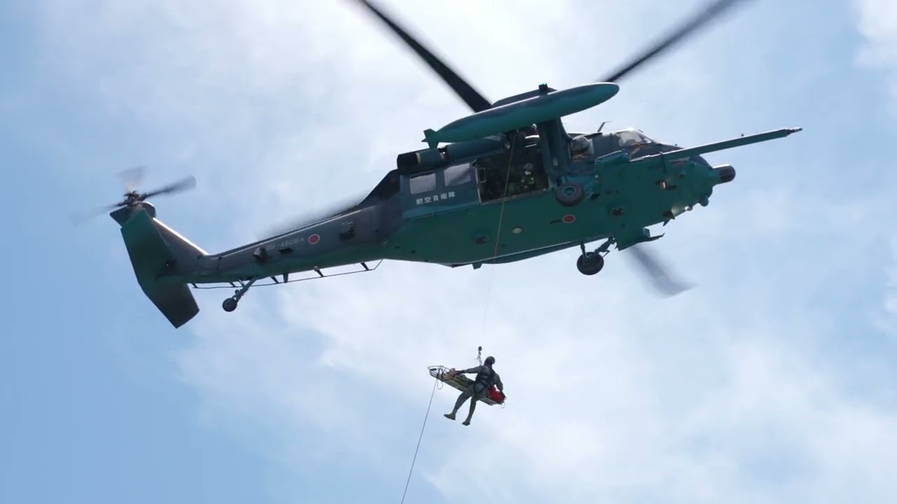 【4K60P】航空自衛隊救助訓練デモストレーション　@輪島市民まつり 2022/06/04