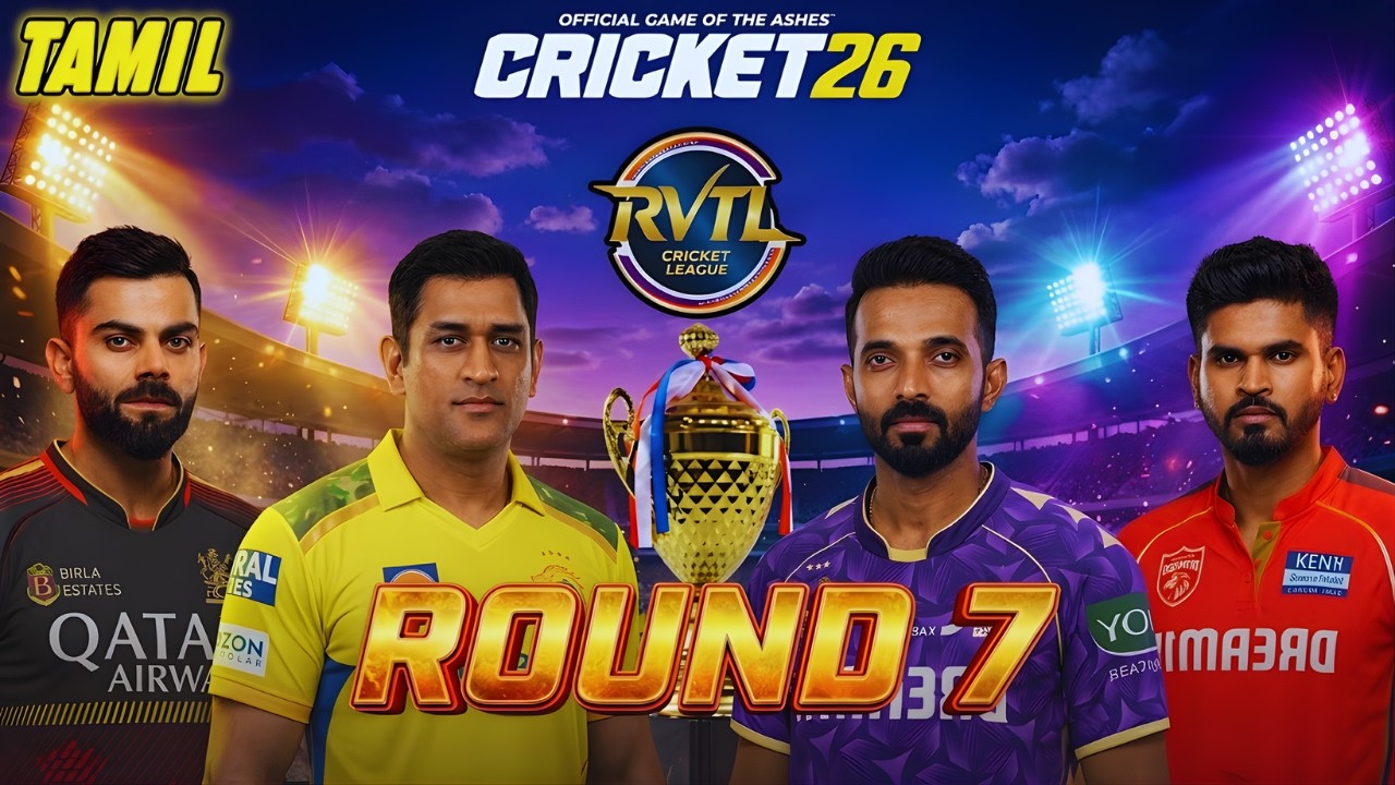 CSK vs PBKS & RCB vs KKR | RVTL Tournament Double Header | Cricket 26 Tamil Gameplay 🏏