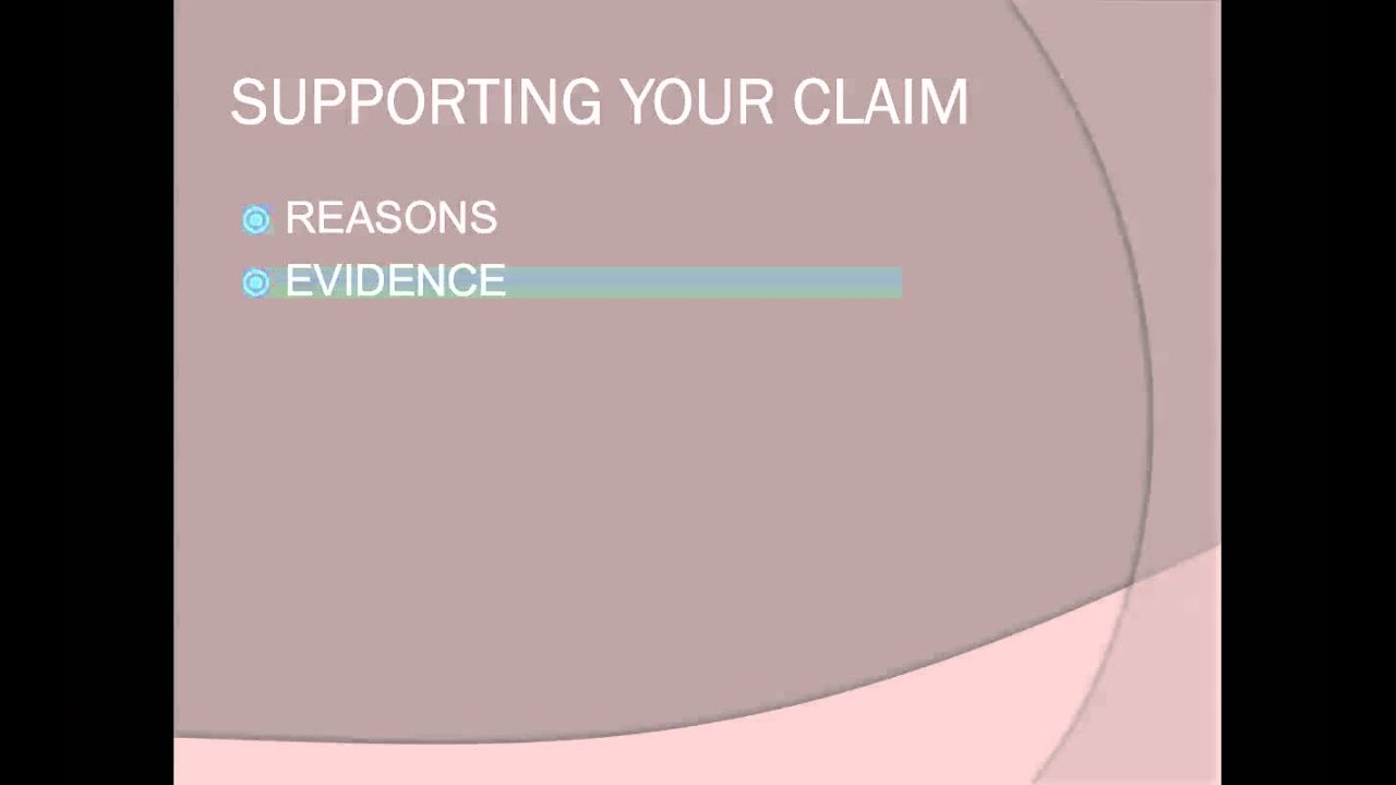 Building A Good Argument