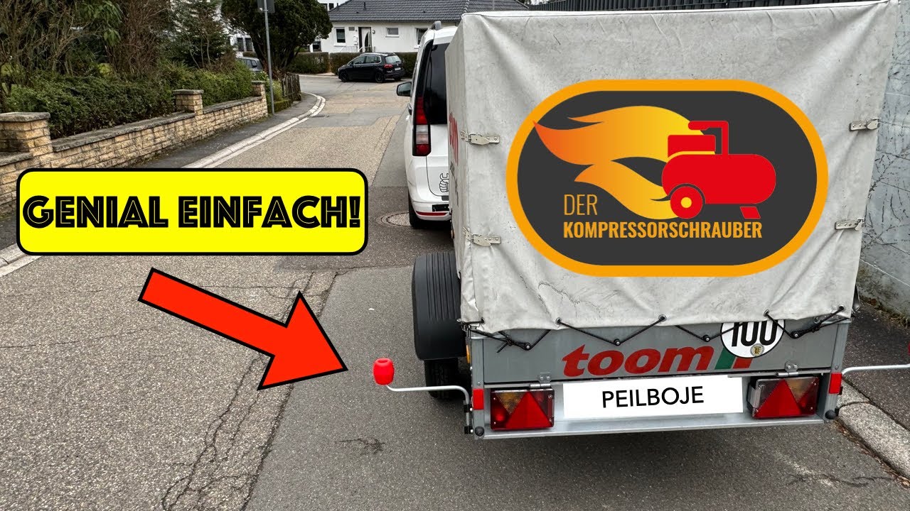 Rückwärts fahren mit kleinem Baumarkt Anhänger? Die Peilboje macht es dir einfacher! Rückfahrhilfe