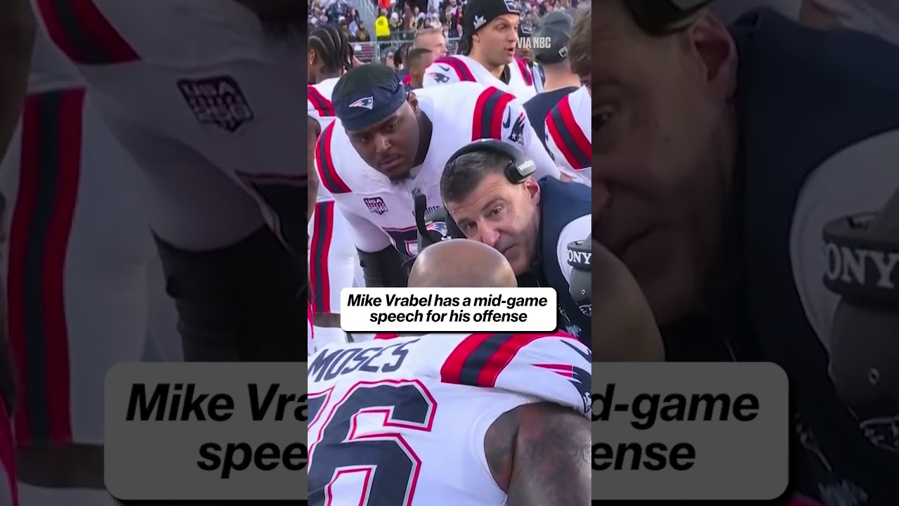 Mike Vrabel tries to light a spark under the Patriots' offense 🗣️  #nfl #Patriots #superbowl
