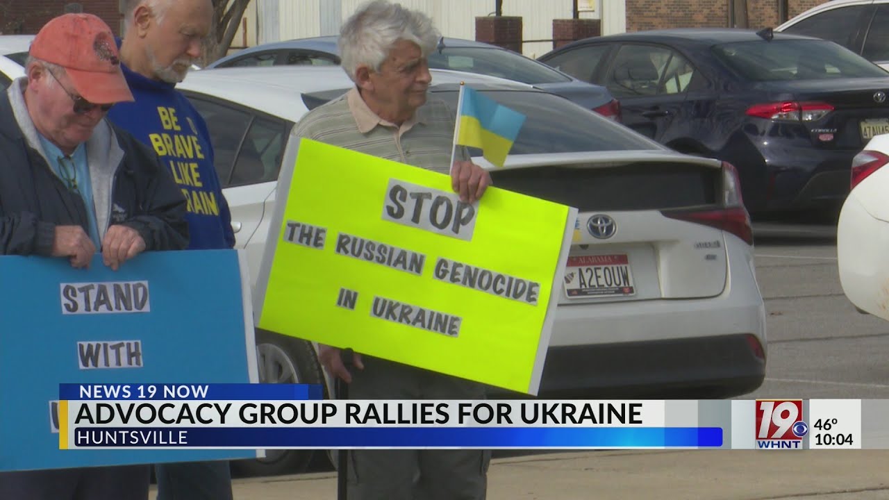 Advocacy Groups Rally in Huntsville for Ukraine | Feb. 21, 2026 | News 19 at 10 p.m.