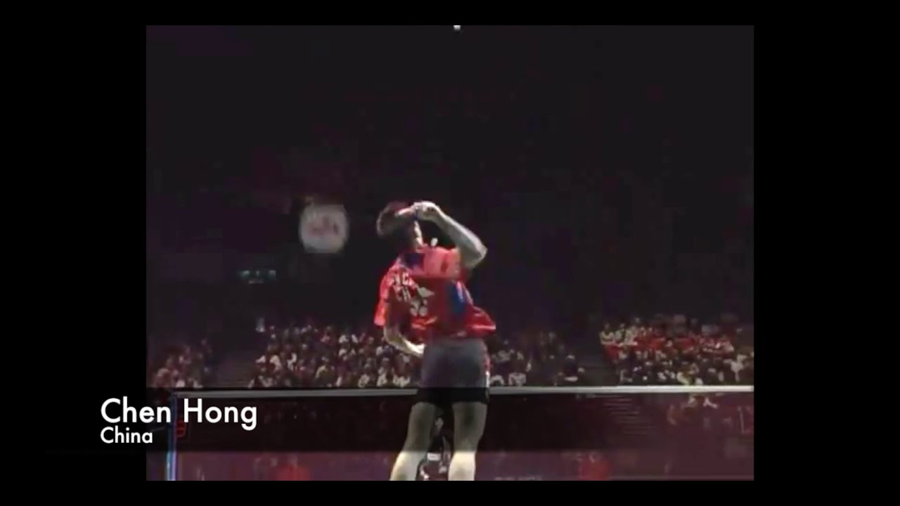 The High Level Badminton Match by Two Chinese, Lin Dan and Chen Hong, at All England Open 2005