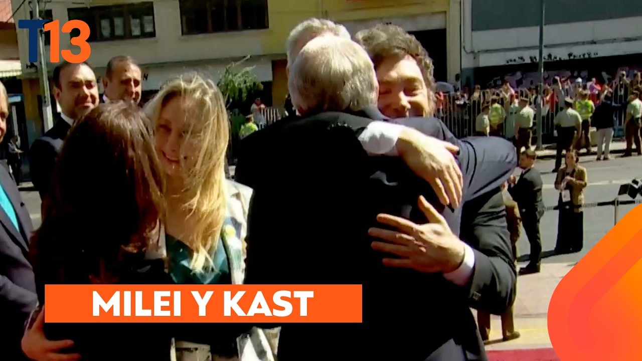 La llegada de José Antonio Kast al Congreso Nacional y su encuentro con Milei en el cambio de mando