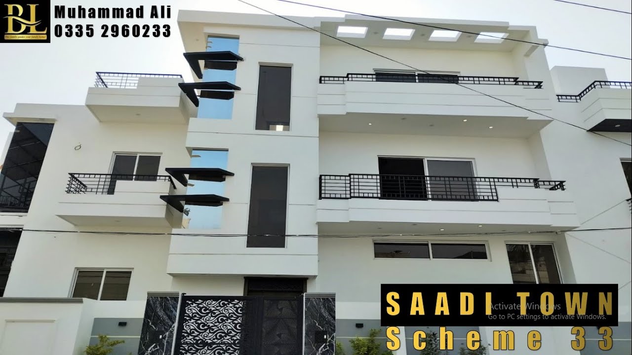 Saadi Town Block 3 Scheme 33 Bank Loan Applicable Corner Ground Plus Two 400 Yards House For Sale