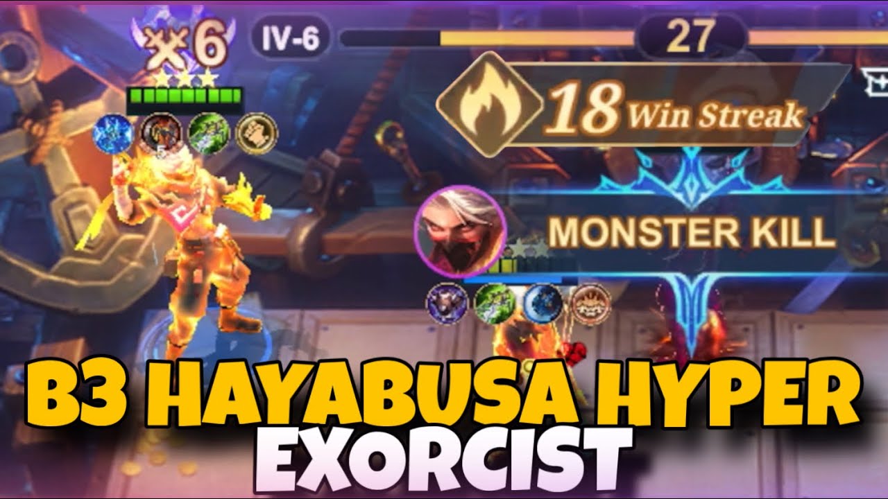 B3 HAYABUSA HYPER EXORCIST SO OP!! MAGIC CHESS GO GO MLBB