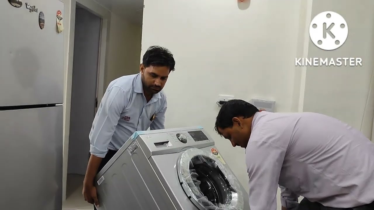 LG Front Load Washing Machine Installation. FHM1408BDL Unboxing and demo in Hindi..