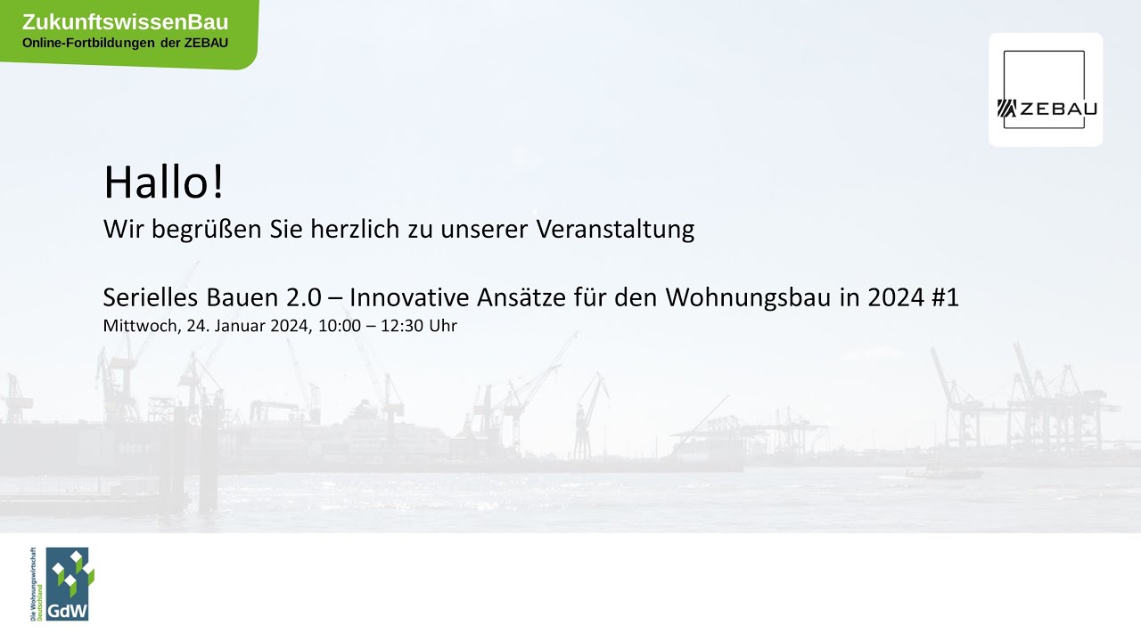 Serielles Bauen 2.0 – Innovative Ansätze für den Wohnungsbau in 2024 Teil 1